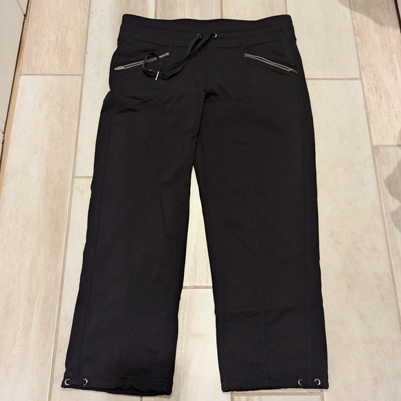 Athleta Joggers Crop black S Zip pockets Pants - Picture 4 of 10